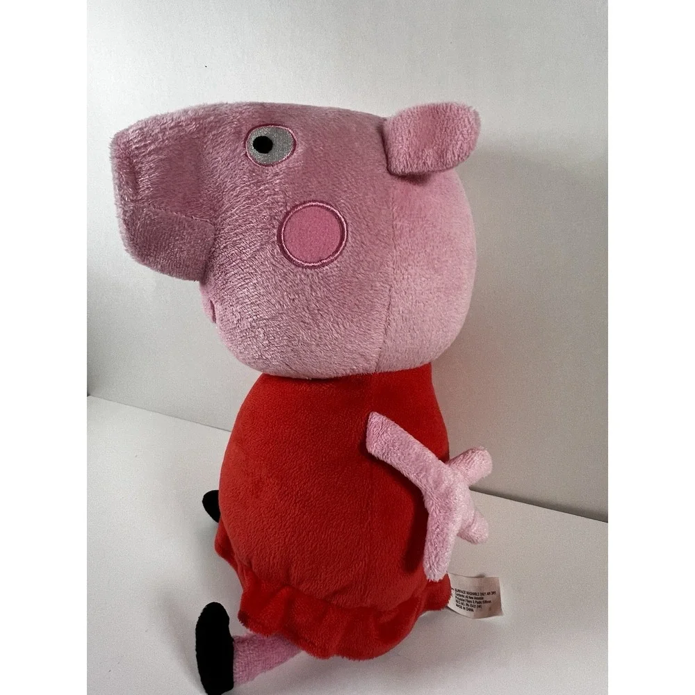 Peppa Pig Plush Toy Stuffed Animal Red Dress‎ Cartoon Piggy